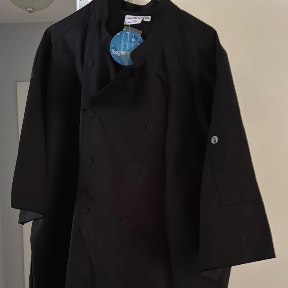 Classic Black Chef Coat with CoolVent